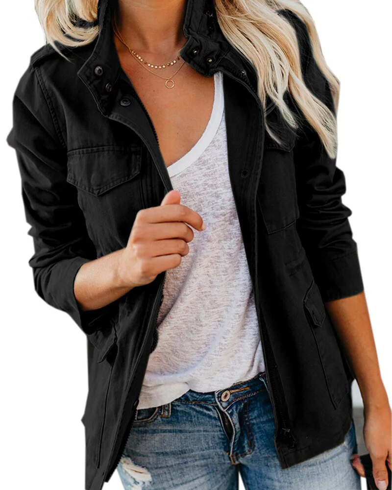 Valenzora | Women's Short Denim Jacket Vintage