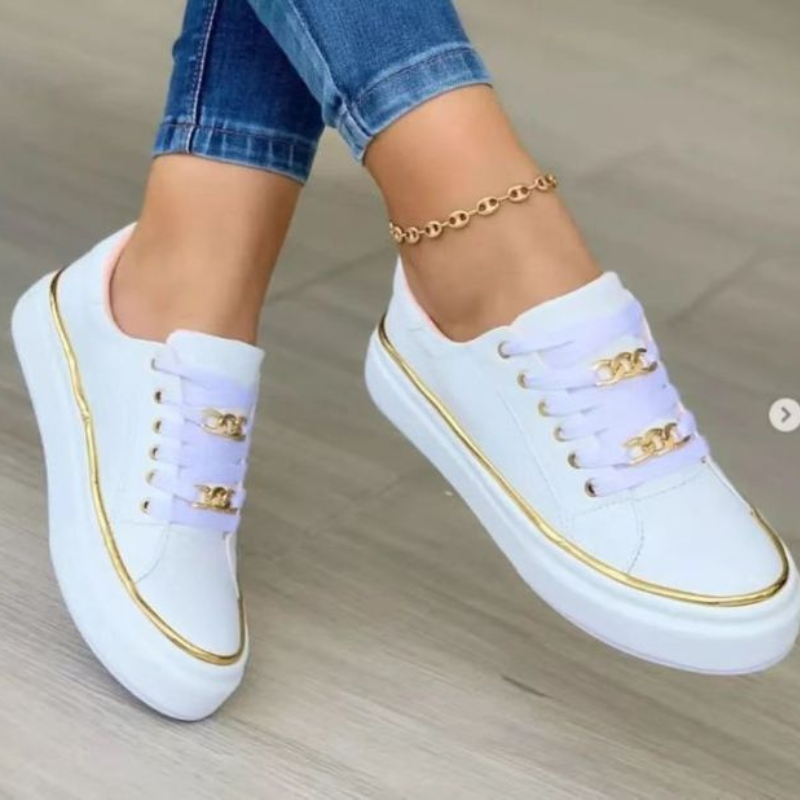 Valenzora | Women's White Sneakers Casual Style