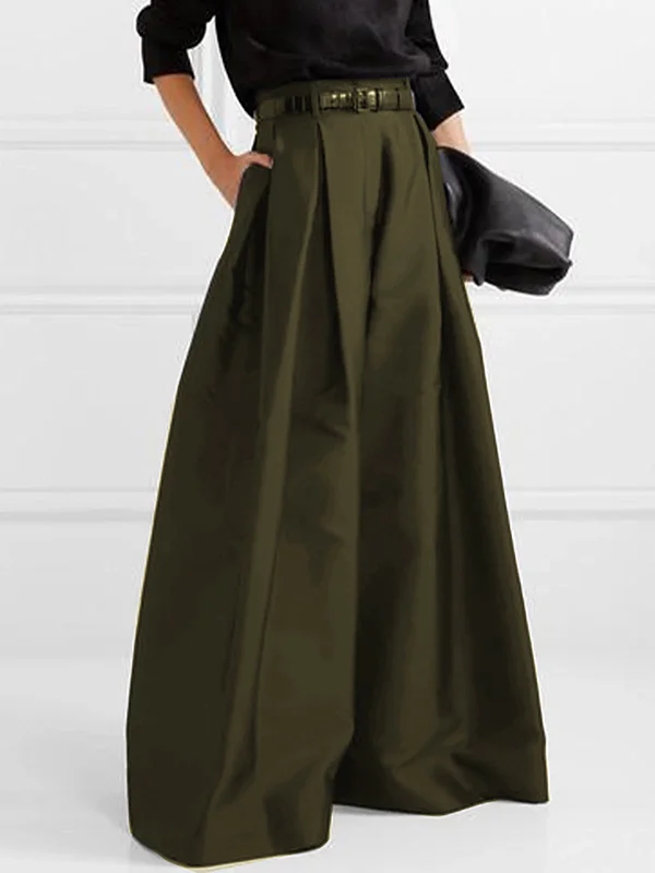 Valenzora | Loose-fitting trousers with a high waist, wide leg and pleated pockets