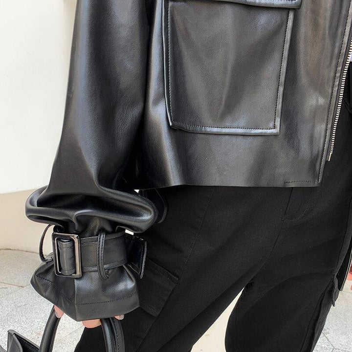 Valenzora | Women's Leather Jacket with Box Cut