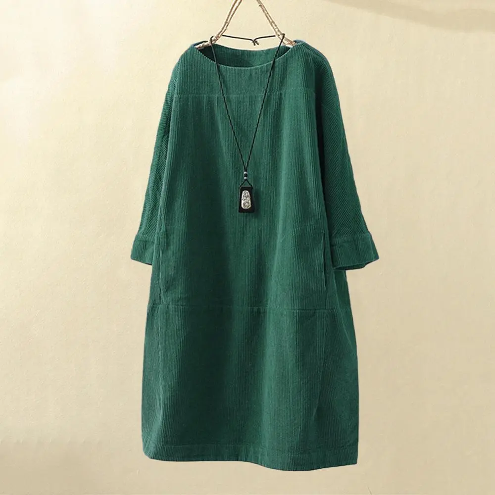 Valenzora LUNA - Vintage fall corduroy midi dress