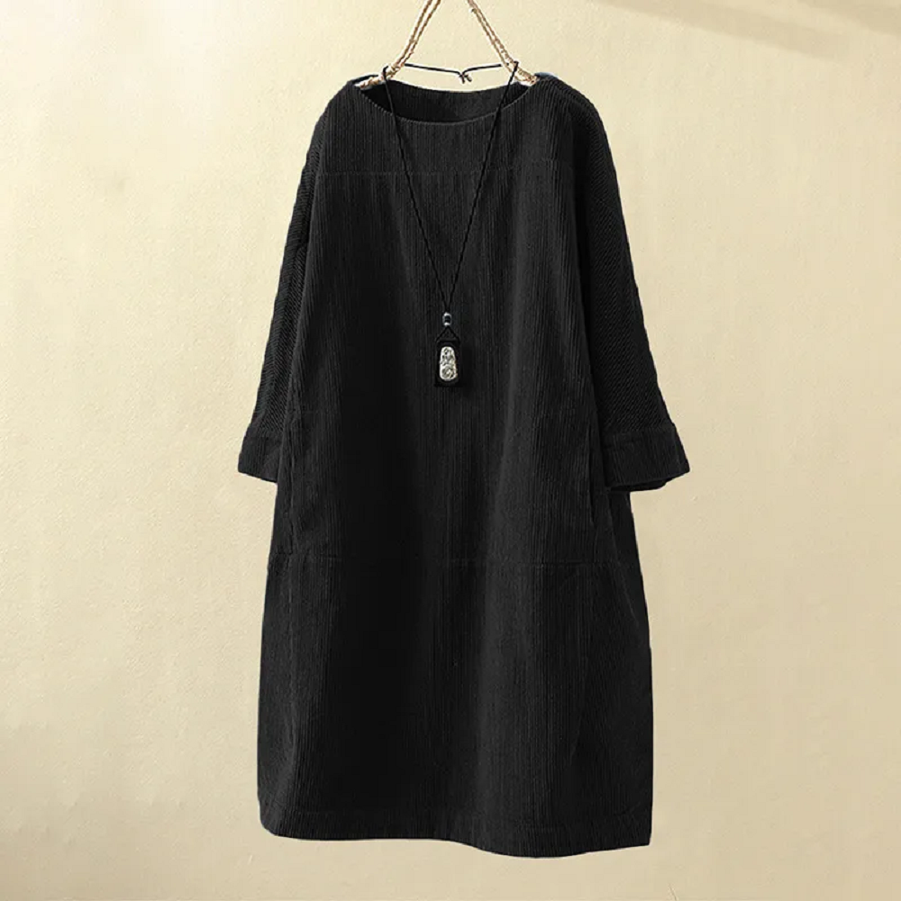 Valenzora LUNA - Vintage fall corduroy midi dress