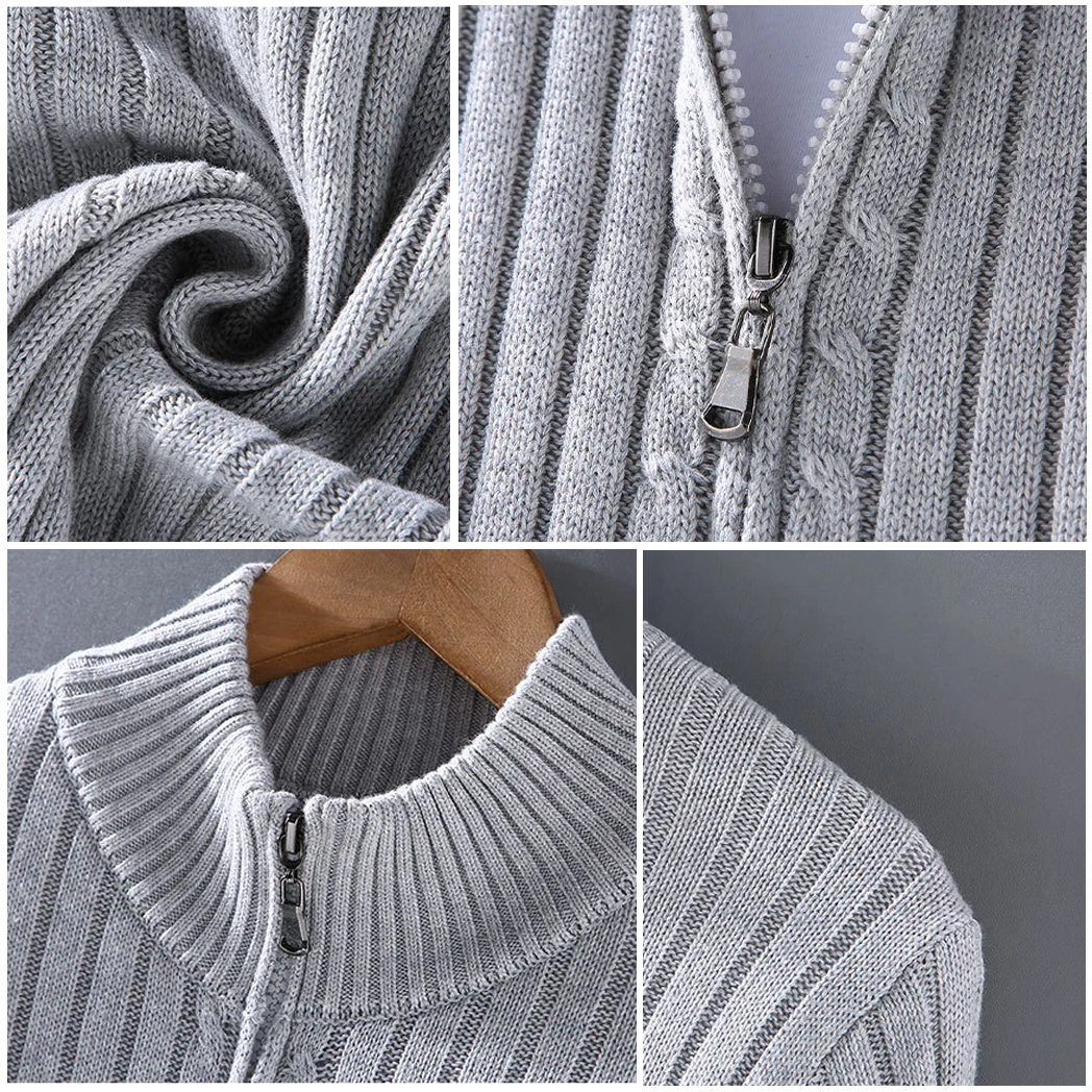 Valenzora | Merino-Cardigan mit Reißverschluss