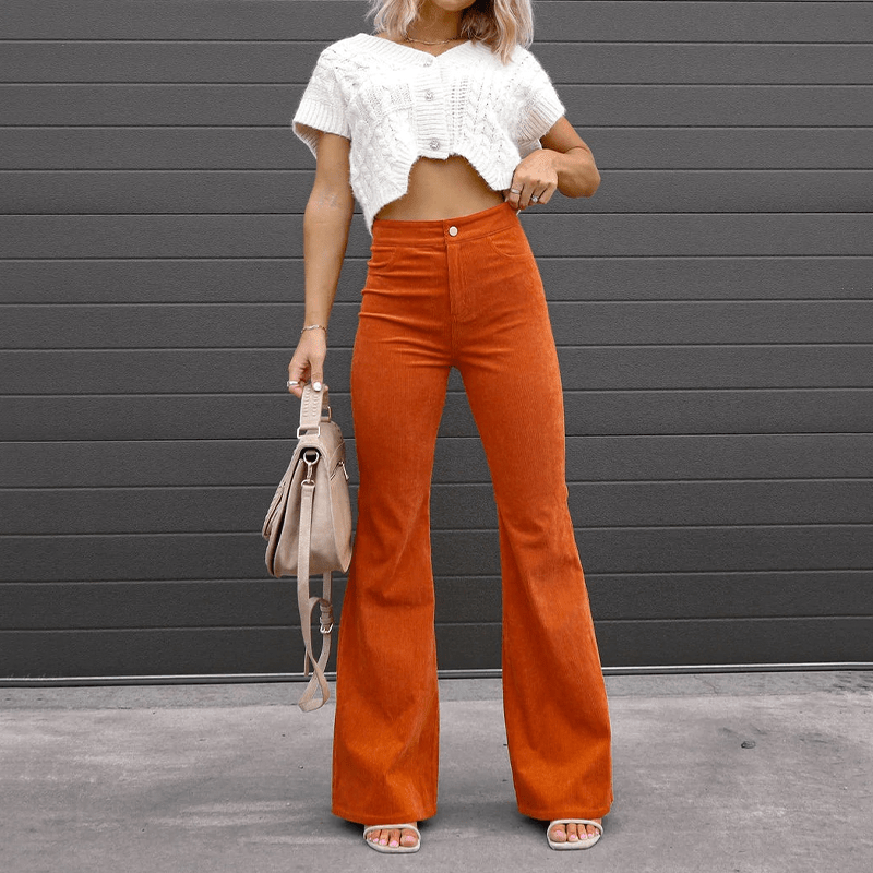 Valenzora | Curvy-cut flared trousers for women
