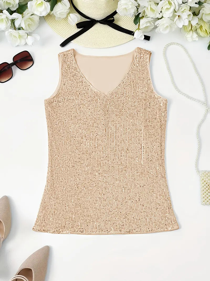 Valenzora | Elegant sleeveless top with sequins