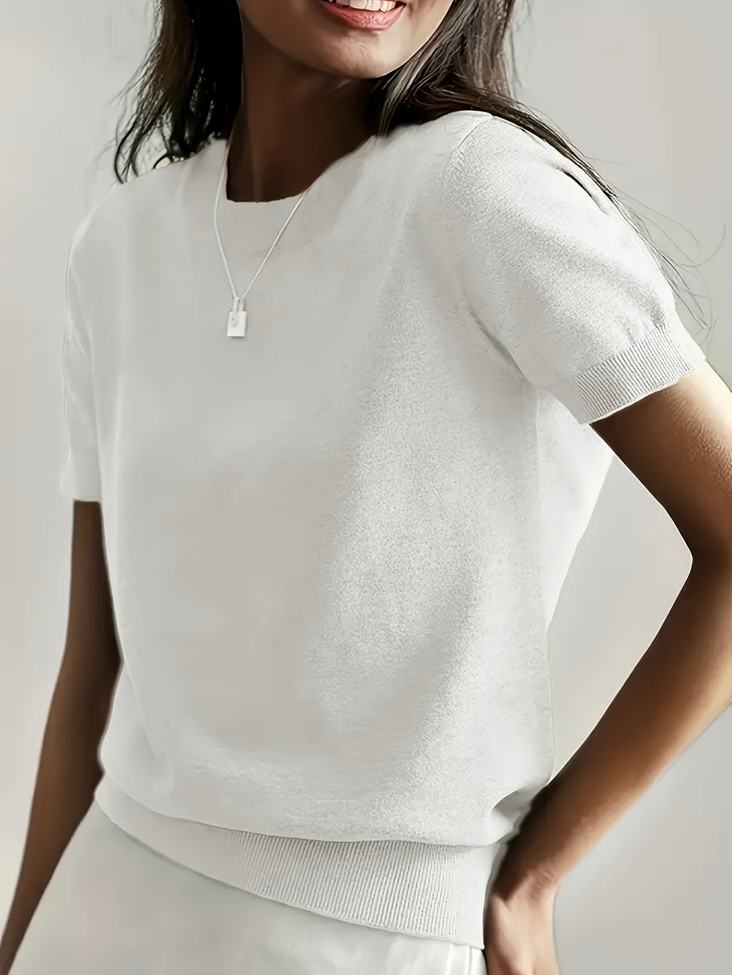 Valenzora | Strickshirt mit R-Ausschnitt
