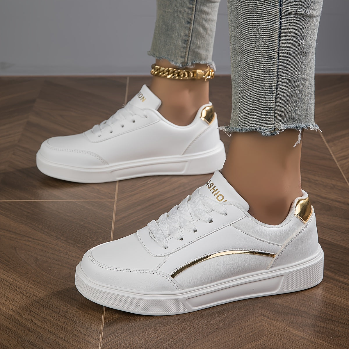 Valenzora | Einfarbige Damen-Sneaker mit weicher Sohle