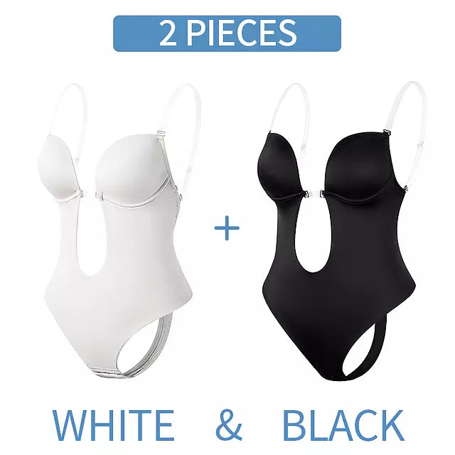 Valenzora | Deep V-neck body shaping bodysuit