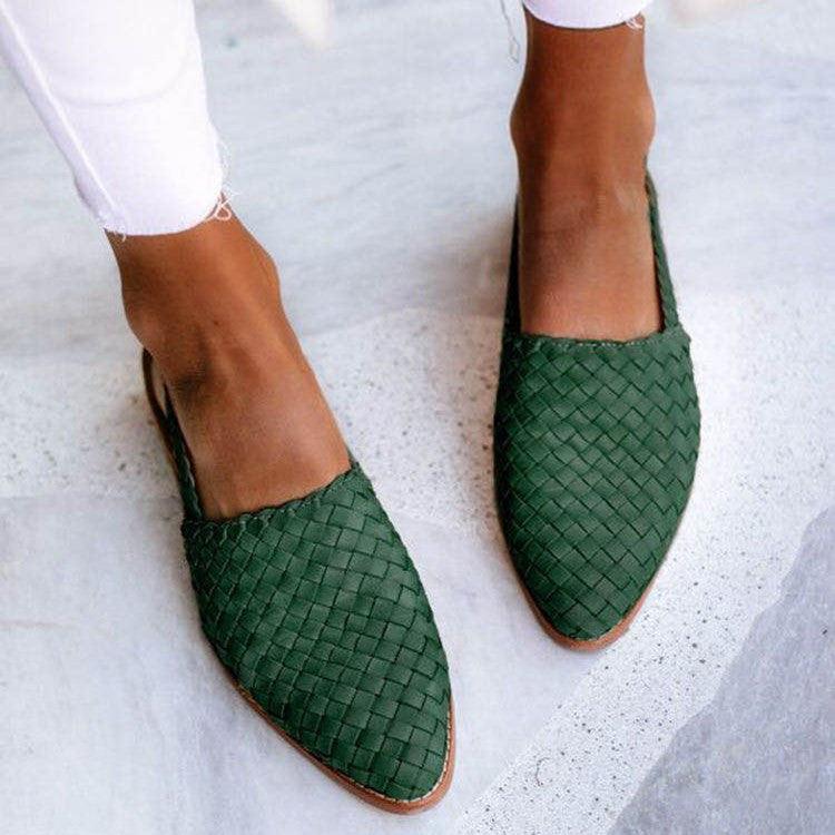 Valenzora | Classic Braided Buckle Leather Sandals for Women