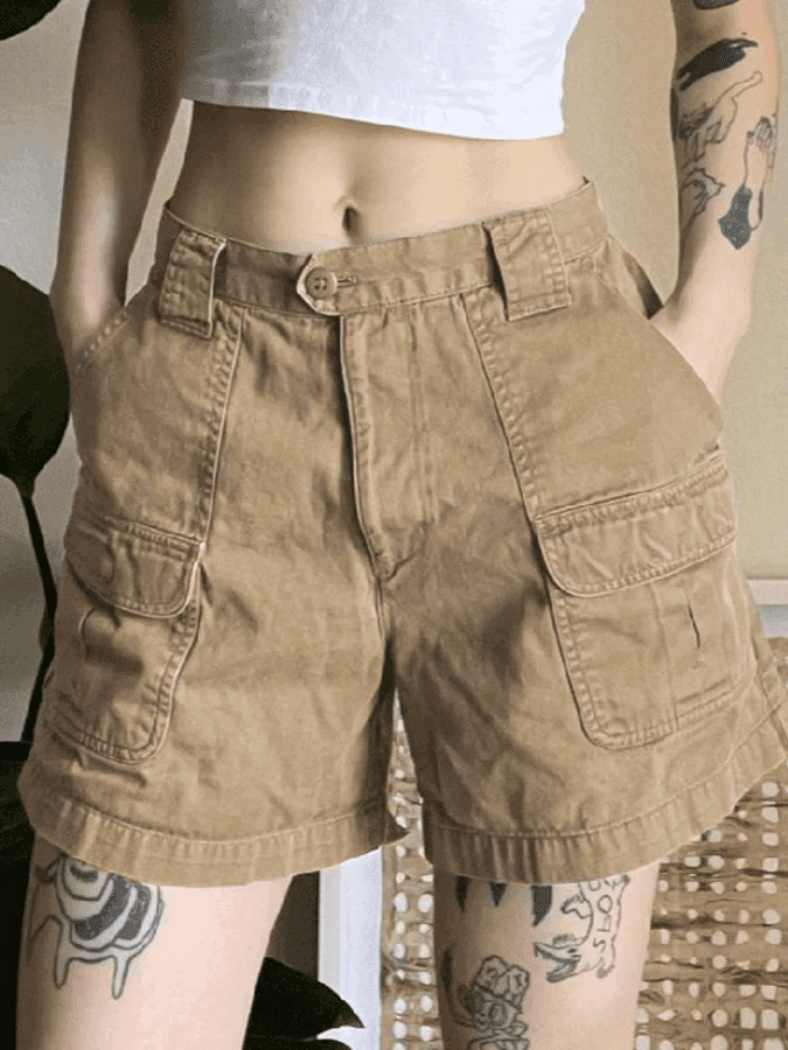 Valenzora | Denim Straight Leg Cargo Shorts