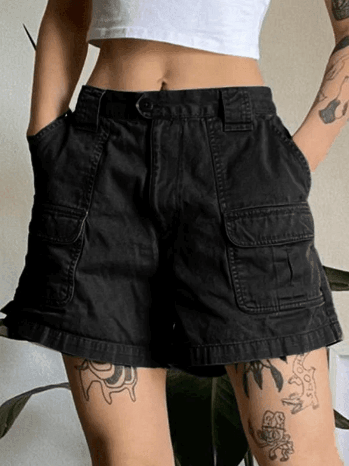 Valenzora | Denim Cargo-Shorts mit geradem Bein
