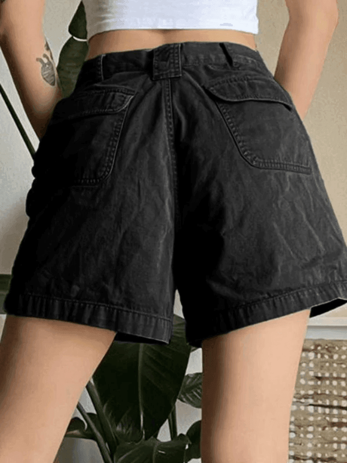 Valenzora | Denim Cargo-Shorts mit geradem Bein