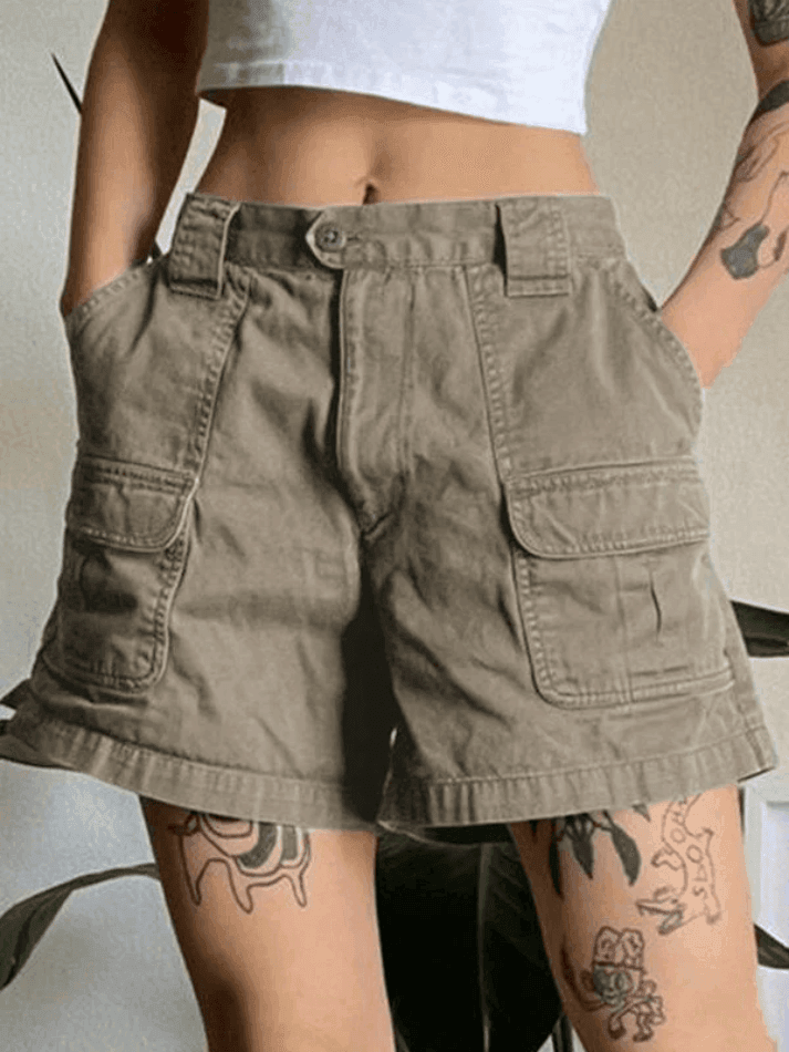 Valenzora | Denim Cargo-Shorts mit geradem Bein