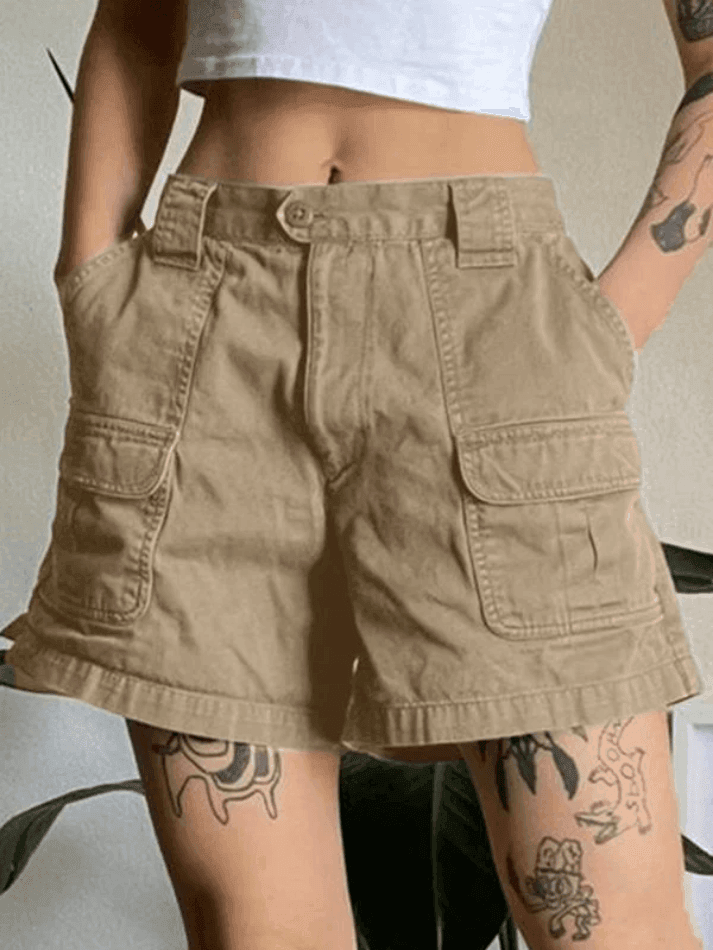 Valenzora | Denim Cargo-Shorts mit geradem Bein