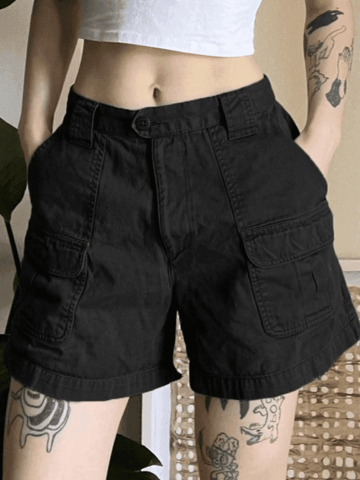 Valenzora | Denim Cargo-Shorts mit geradem Bein