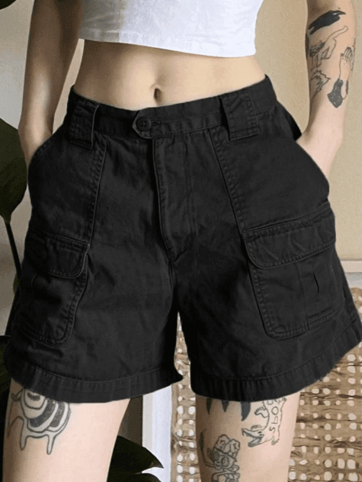 Valenzora | Denim Cargo-Shorts mit geradem Bein