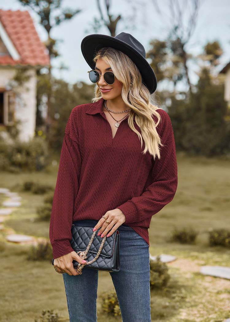 Valenzora - Women's casual sweater with collar