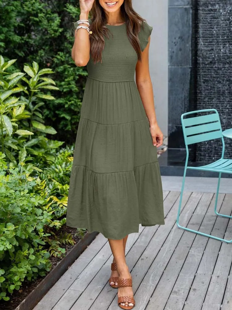 Valenzora | Sommerkleid mit Rüschendetails und Taschen
