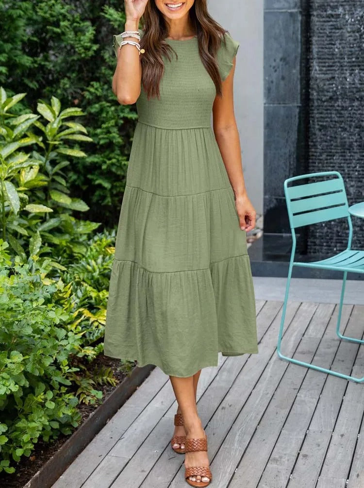 Valenzora | Sommerkleid mit Rüschendetails und Taschen