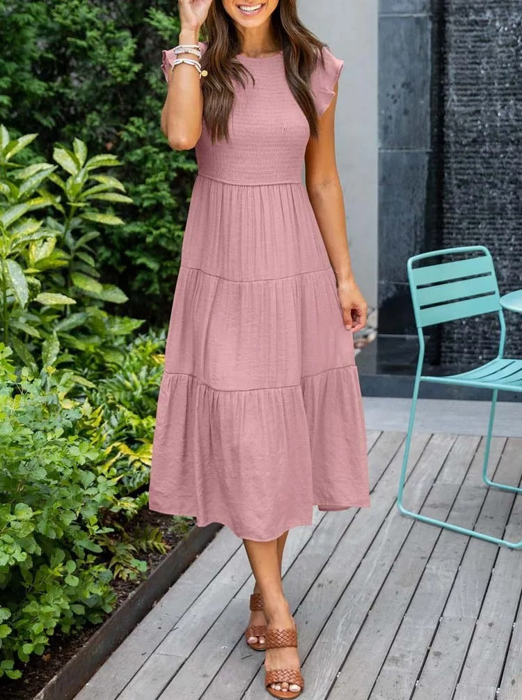 Valenzora | Summer dress with ruffle details and pockets