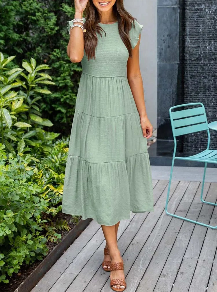 Valenzora | Summer dress with ruffle details and pockets