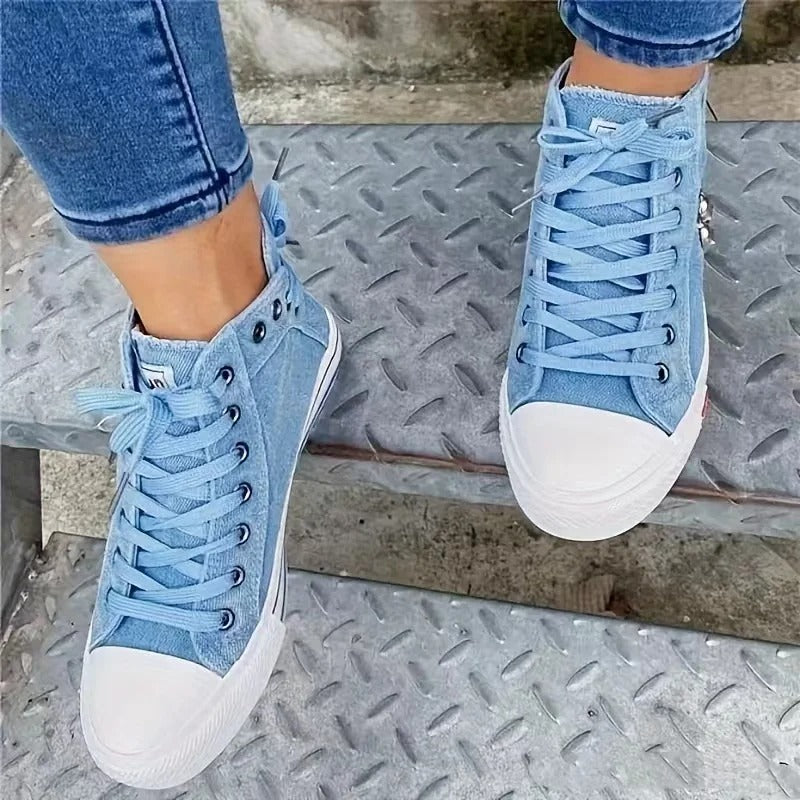 Valenzora | Urban trend sneaker-jeans look & zipper