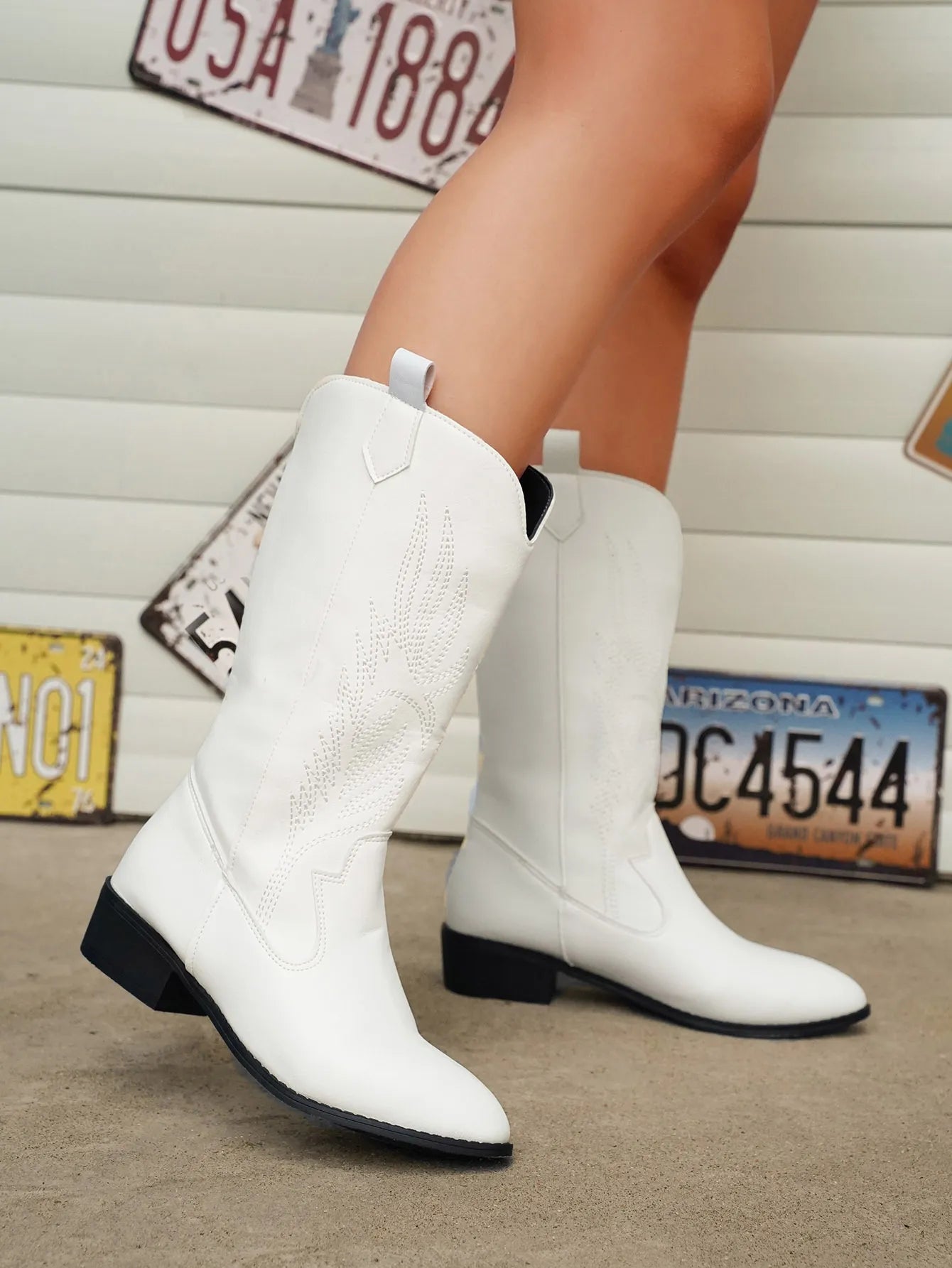 Valenzora - PU leather cowboy boots with soft lining