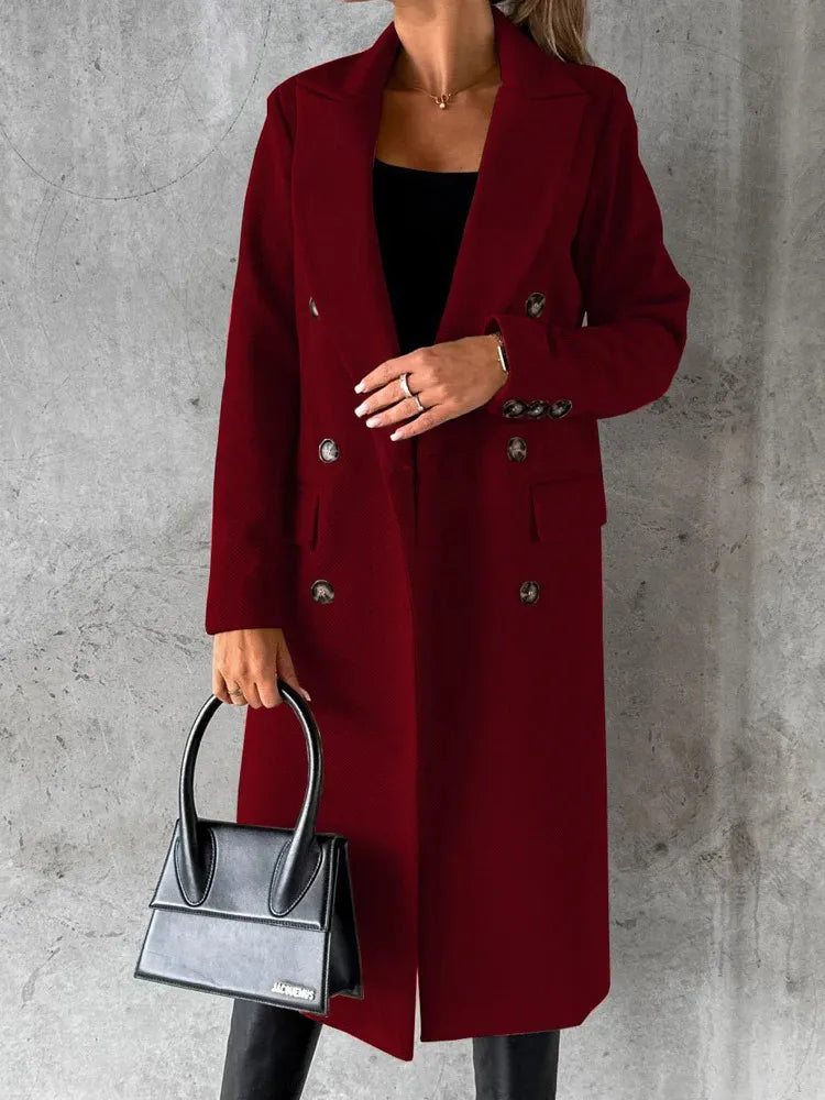Winter jacket with lapel for women