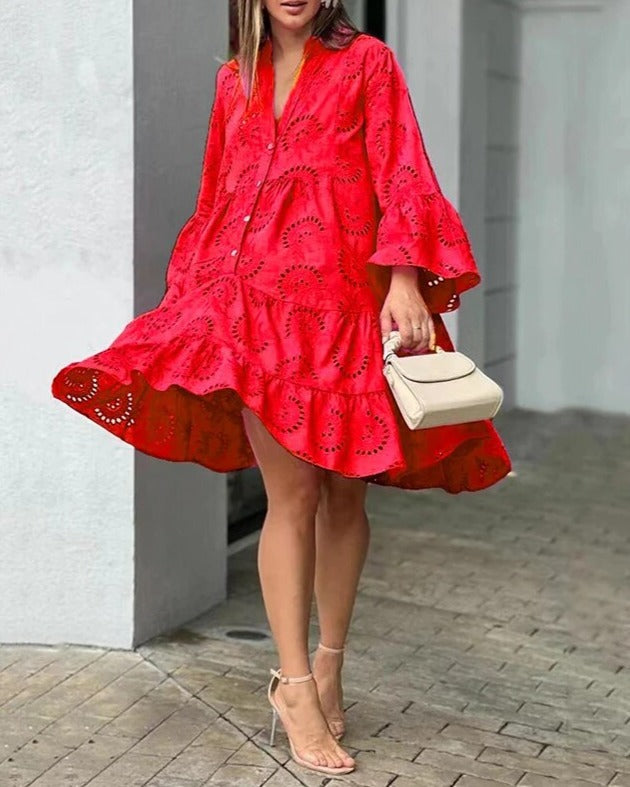 Valenzora - Kleid mit Cut-Out-Mustern