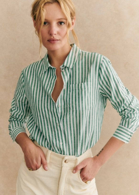 Valenzora | Striped button-down shirt for women