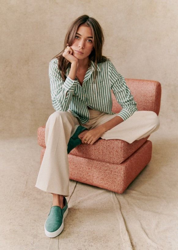 Valenzora | Striped button-down shirt for women