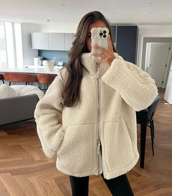 Valenzora | Warm teddy jacket for women | Comfort