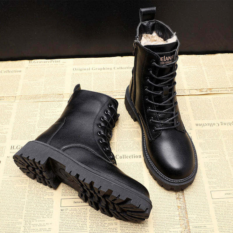Valenzora | Schwarze Winterstiefel aus Leder – Damenstiefel für kalte Tage