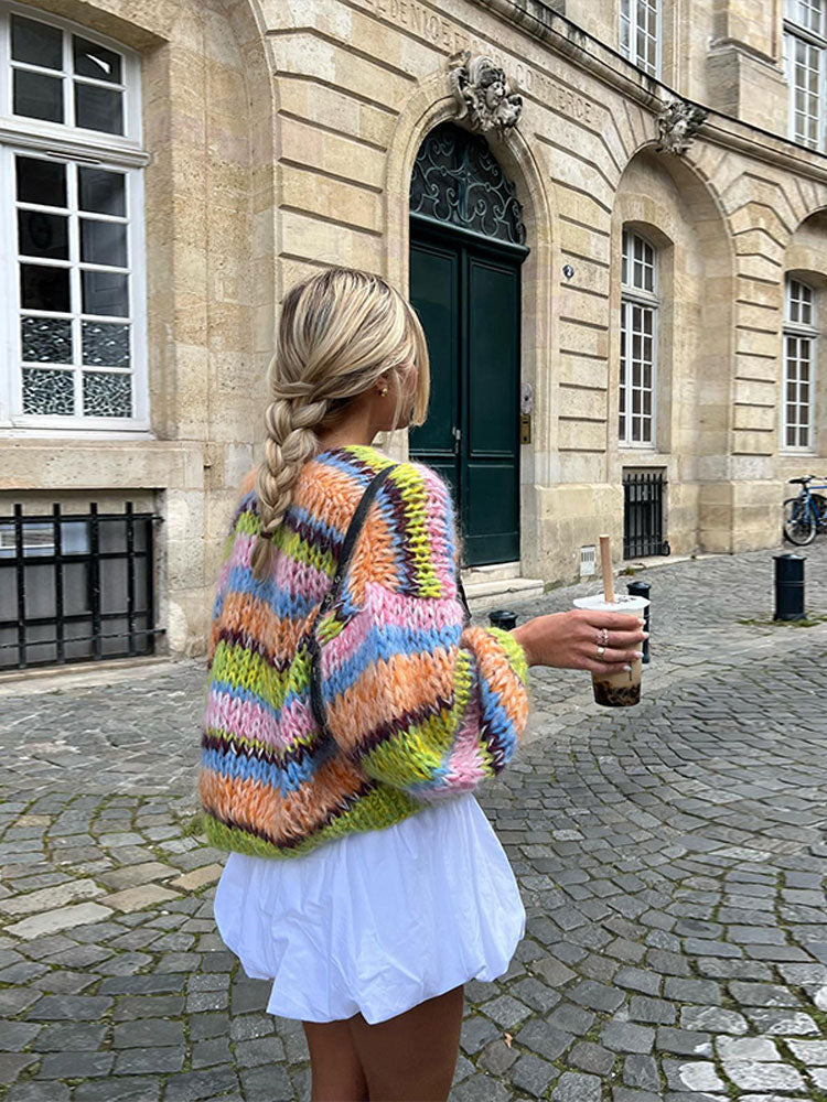 Valenzora | Cardigan with colorful patchwork