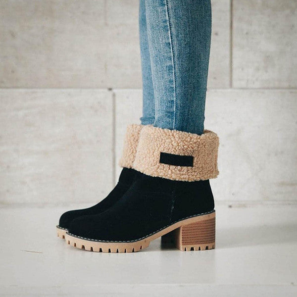 Valenzora | Elegante warme Schneestiefel aus Leder