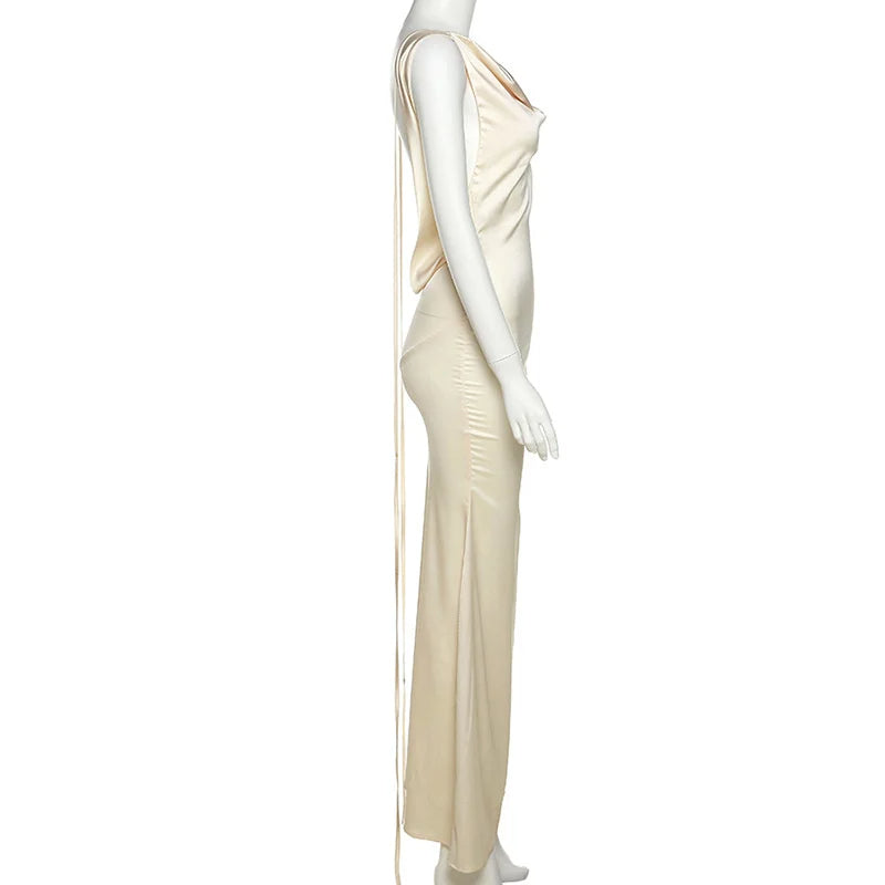 Valenzora | Elegant mermaid-style dress with a waterfall neckline
