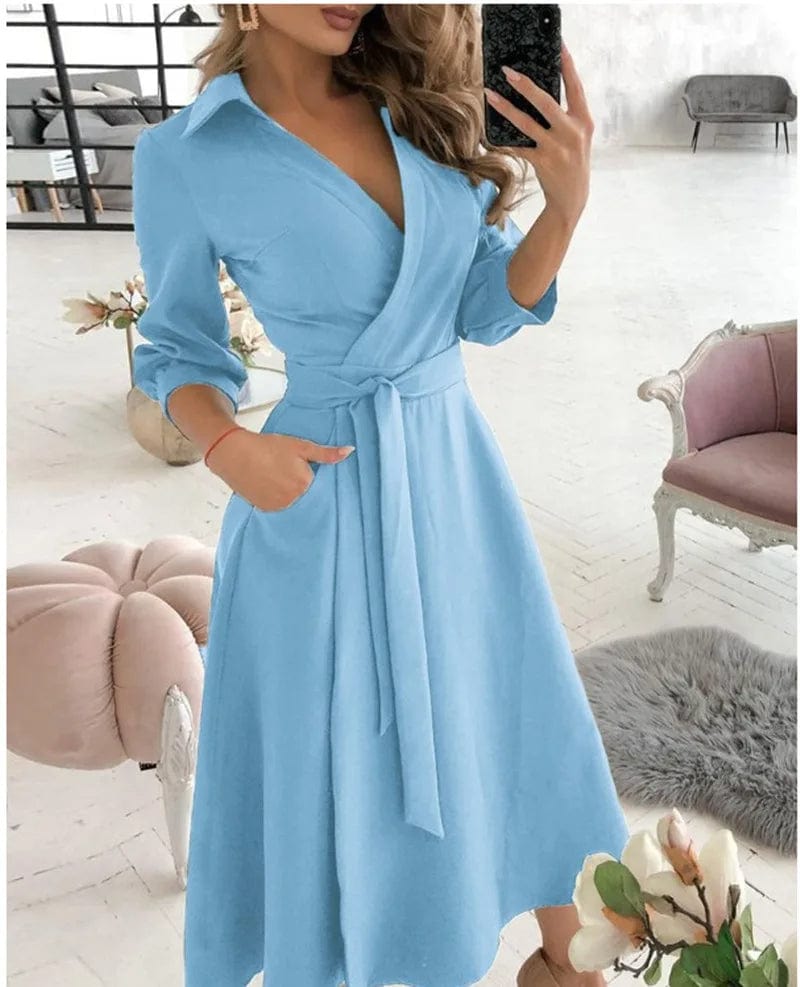 Valenzora | Midi Dress Elegant Design Formal & Evening Wear