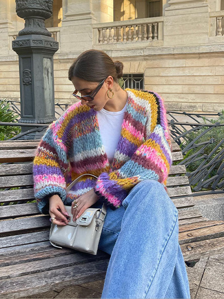 Valenzora | Cardigan with colorful patchwork