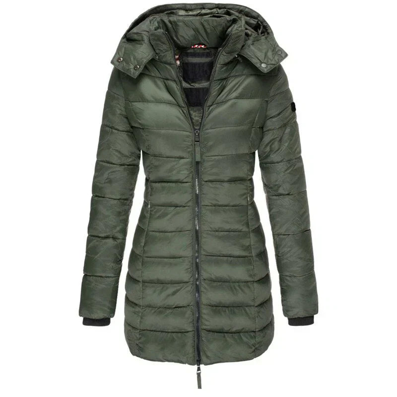 Valenzora | Down jacket with hood and zipper
