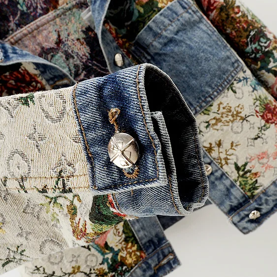 Valenzora | Denim jacket with flowers
