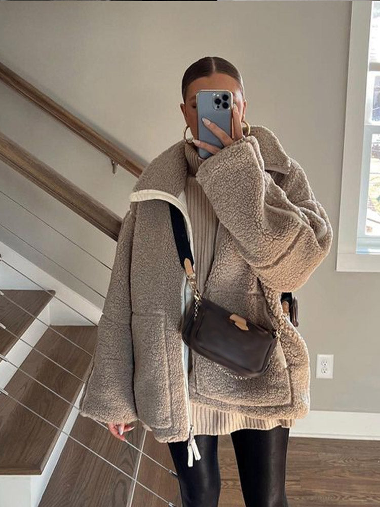 Valenzora | Warm Teddy Winter Jacket for Women | Comfortable and Stylish