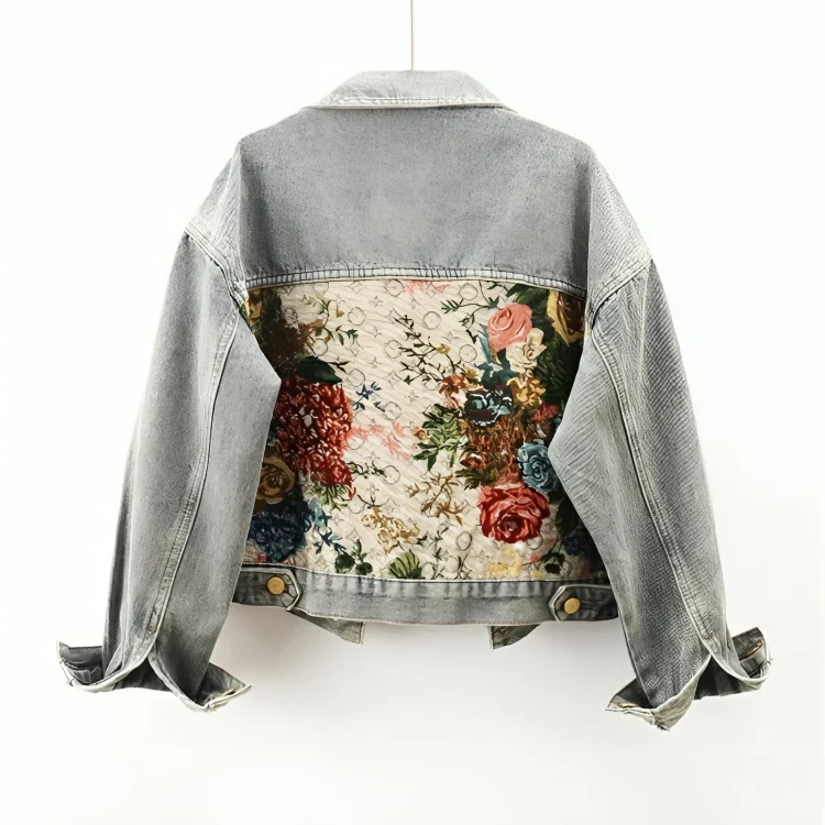 Valenzora | Denim jacket with flowers