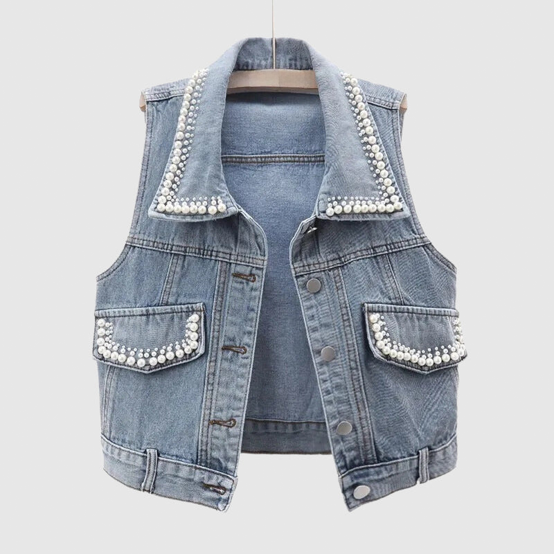 Valenzora – Jeansweste mit Perle