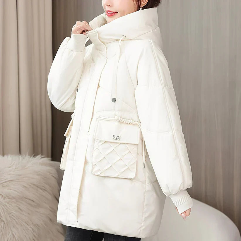 Valenzora | Stylische lässige lange Pufferjacke für Damen