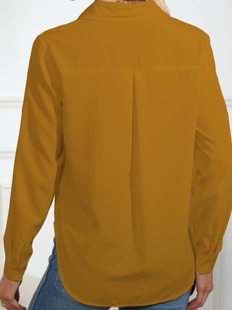 Valenzora | Solid, simple shirt with button placket at the front