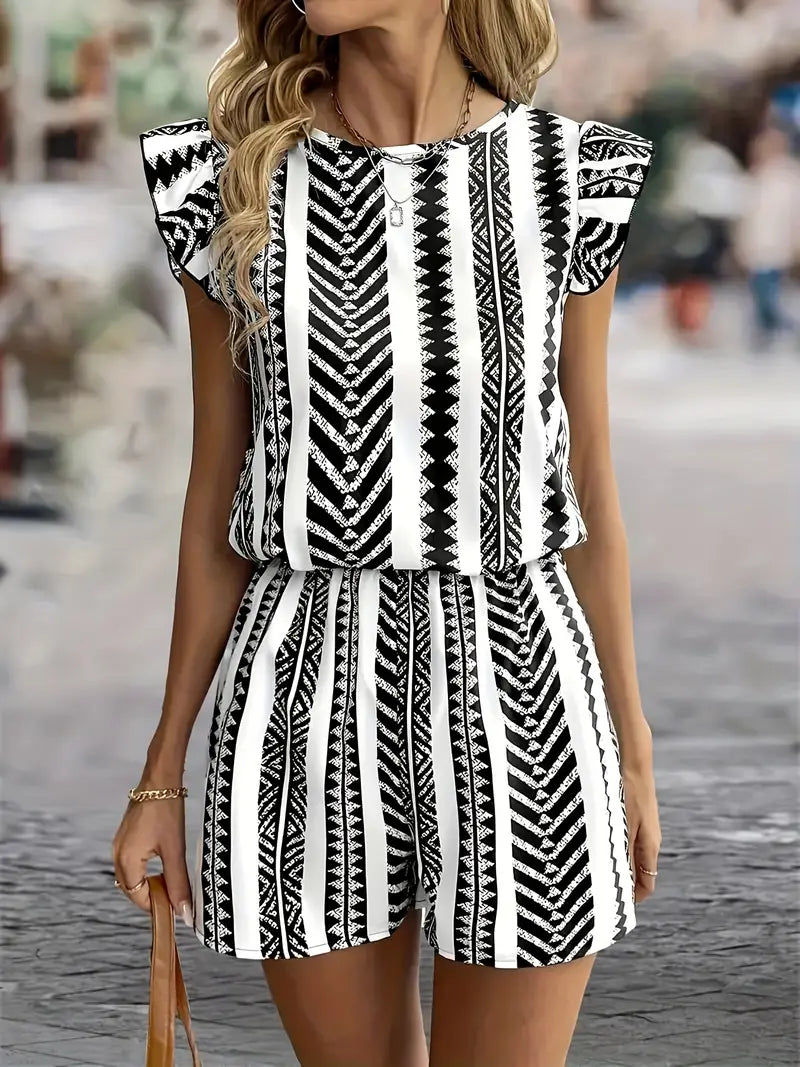 Valenzora | Trendy romper with flutter sleeves