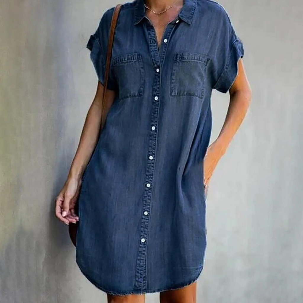 Valenzora | Elegant Denim Dress