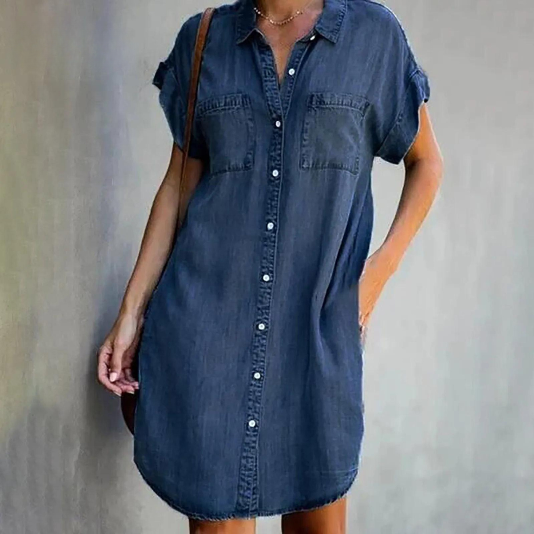 Valenzora | Elegant Denim Dress