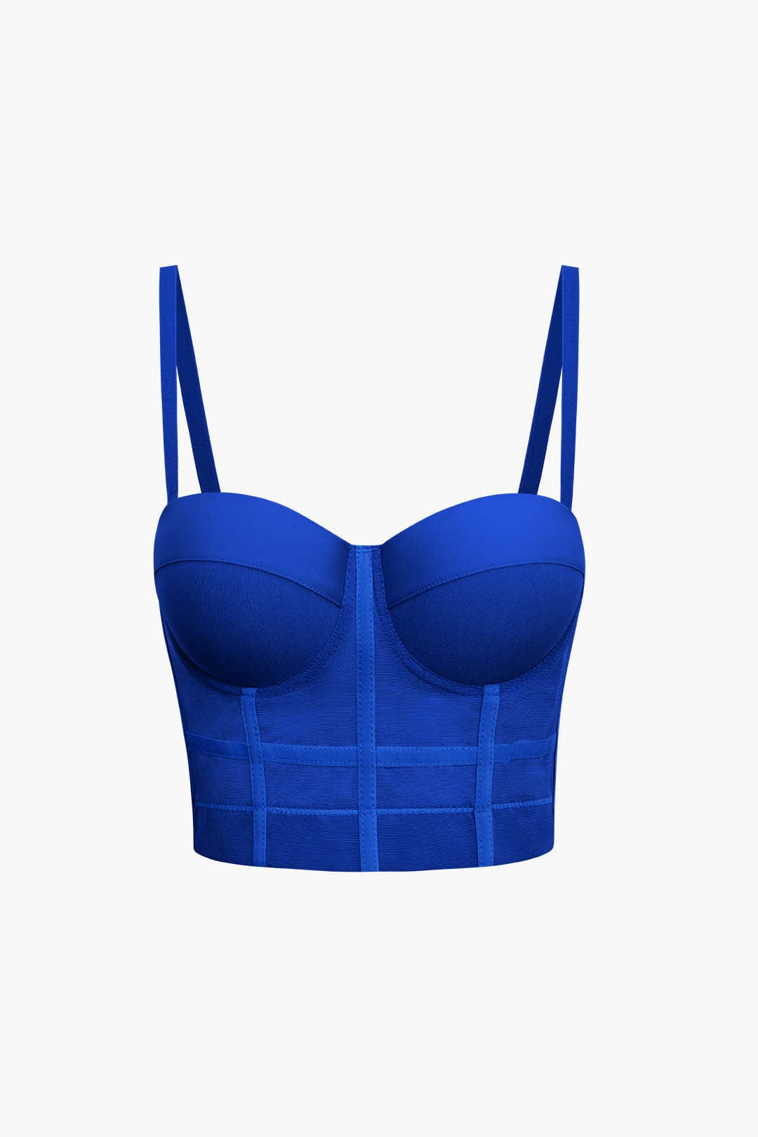 Valenzora | Figure-hugging bustier top with underwire cups and transparent mesh structure