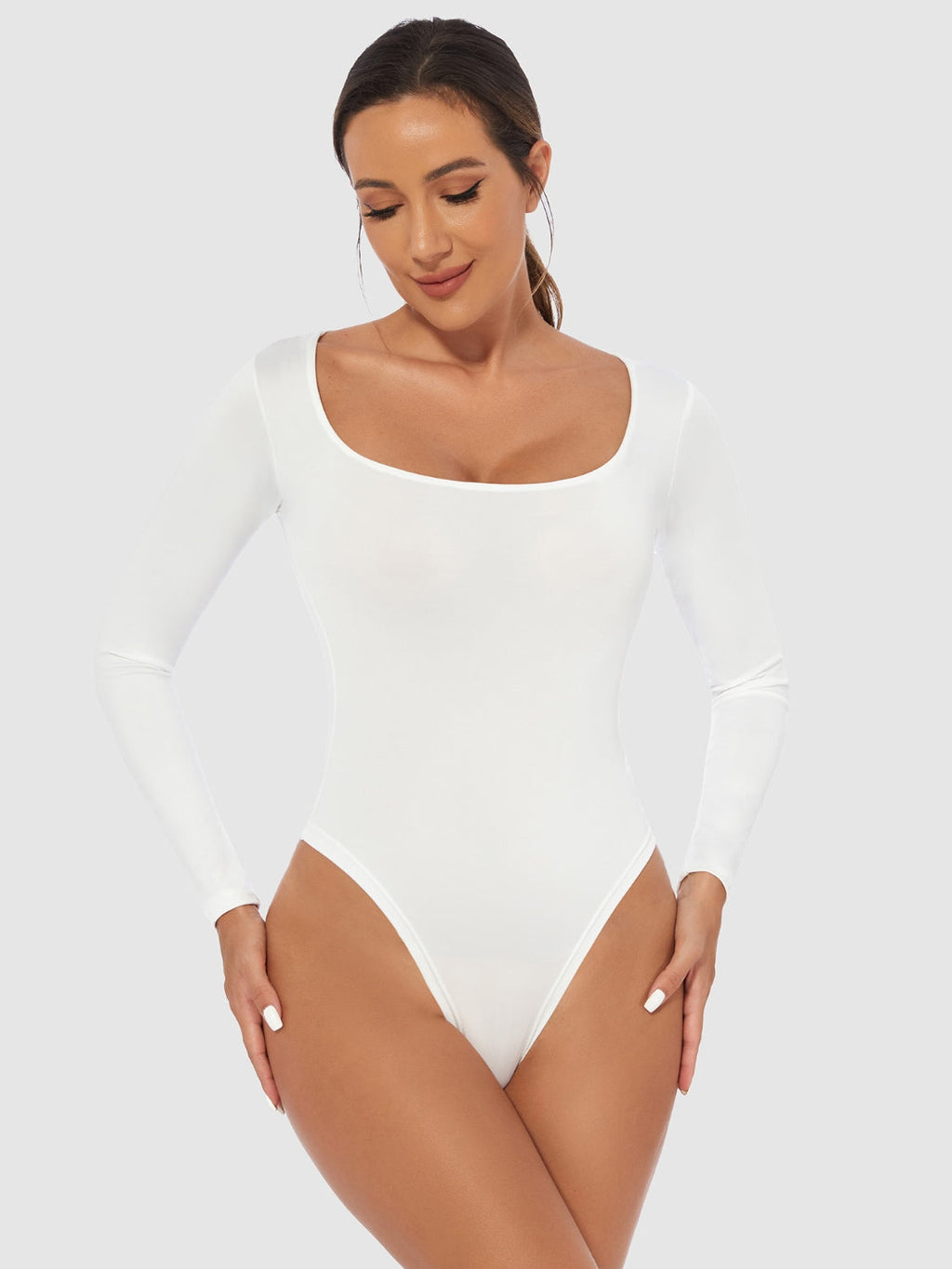 Valenzora | Full Size Crew Long Sleeve Bodysuit